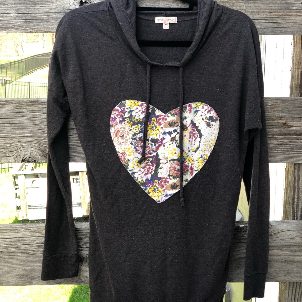 Flower heart hoodie🌸